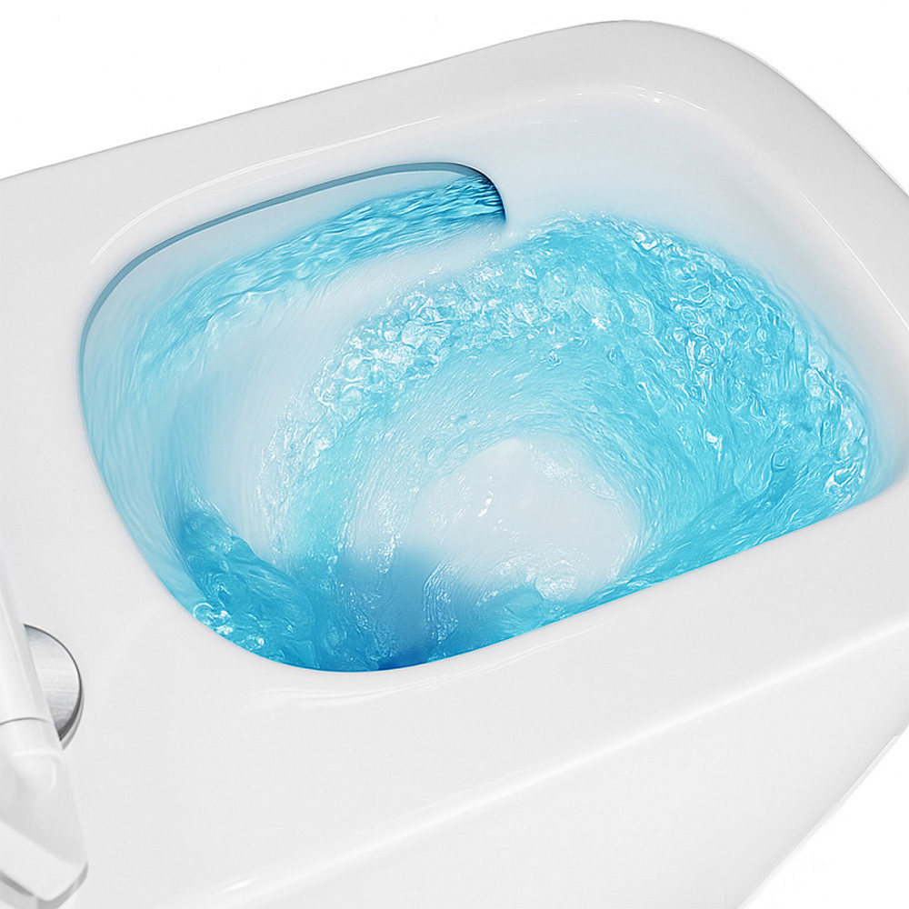 Унитаз подвесной Azario Cascad 525x345x360 безободковый, система смыва "Скрытое Торнадо", в комплекте с быстросъемным сиденьем микролифт (AZ-2303A)