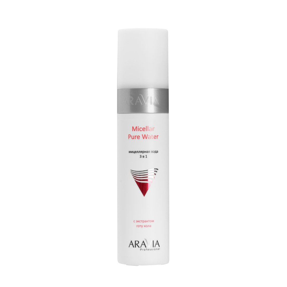 Aravia Professional Мицеллярная вода 3 в 1 Micellar Pure Water, с экстрактом готу кола, 250 мл