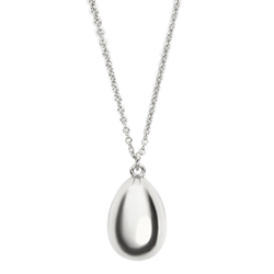 Подвеска открывающийся овал на цепочке, серебро