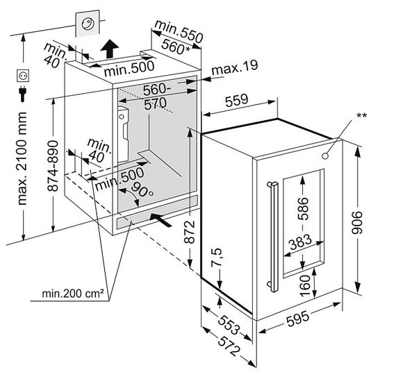 Винный холодильник Liebherr EWTdf 1653-21 001