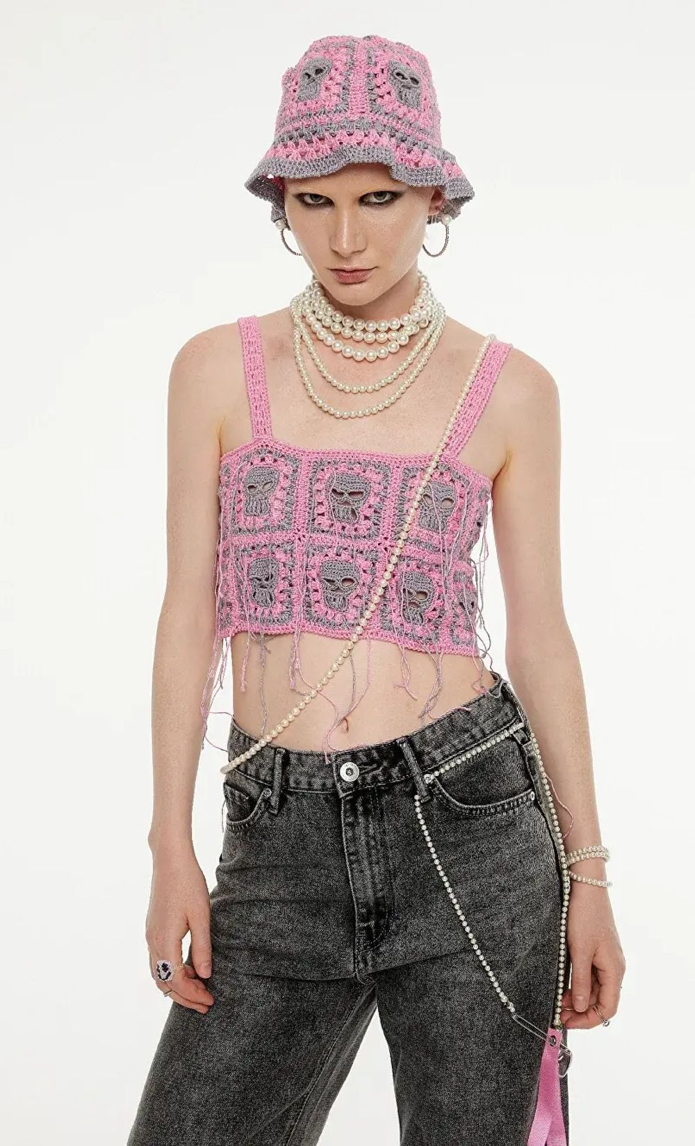 Панама Kraizy Stripes розовая