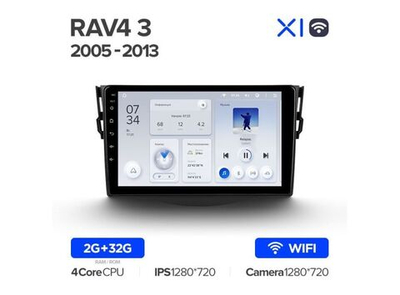 Магнитола Teyes X1 2-32 Wi-Fi Toyota RAV4 3 XA30 2005 — 2013 9.0"