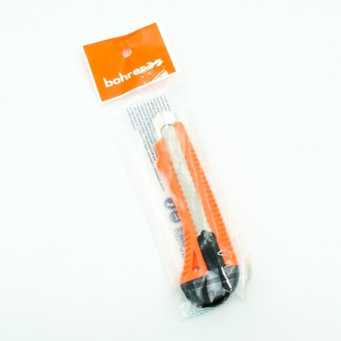 Нож Bohrer с выдвижными лезвиями 18 мм усиленный, с металл. направляющей (сталь SK4)