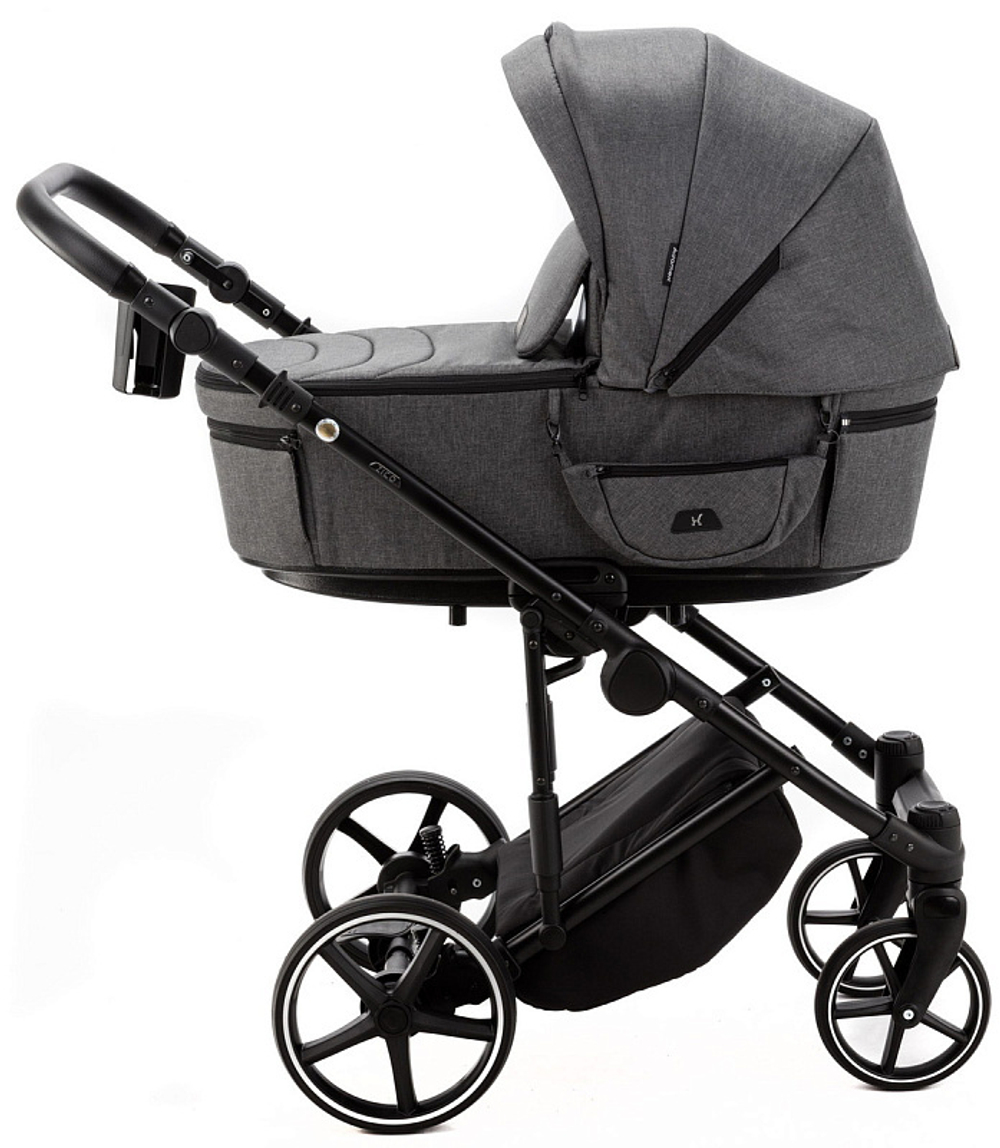 Детская коляска Adamex Zico New 2 в 1 ZN-TK57 TIP (ТЕМНО-СЕРЫЙ)