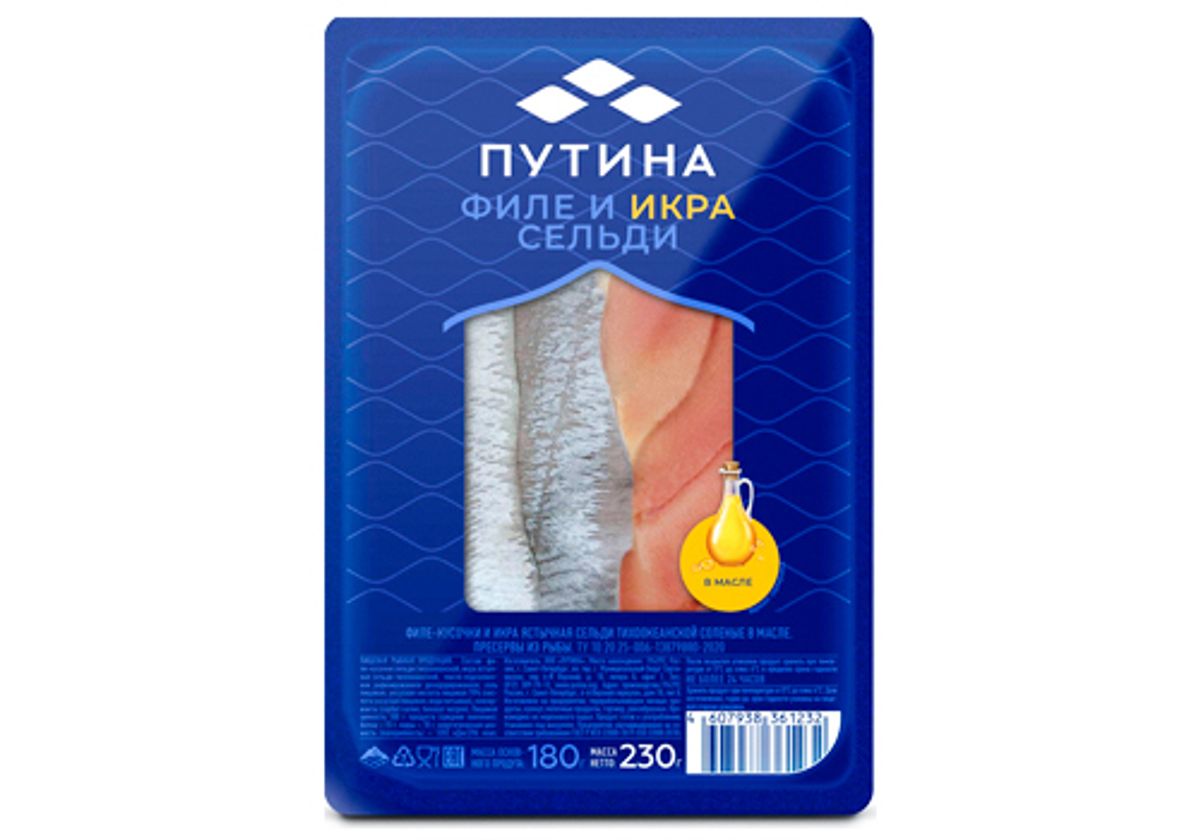 Ассорти Филе и Икра сельди ястычная в масле, 230г