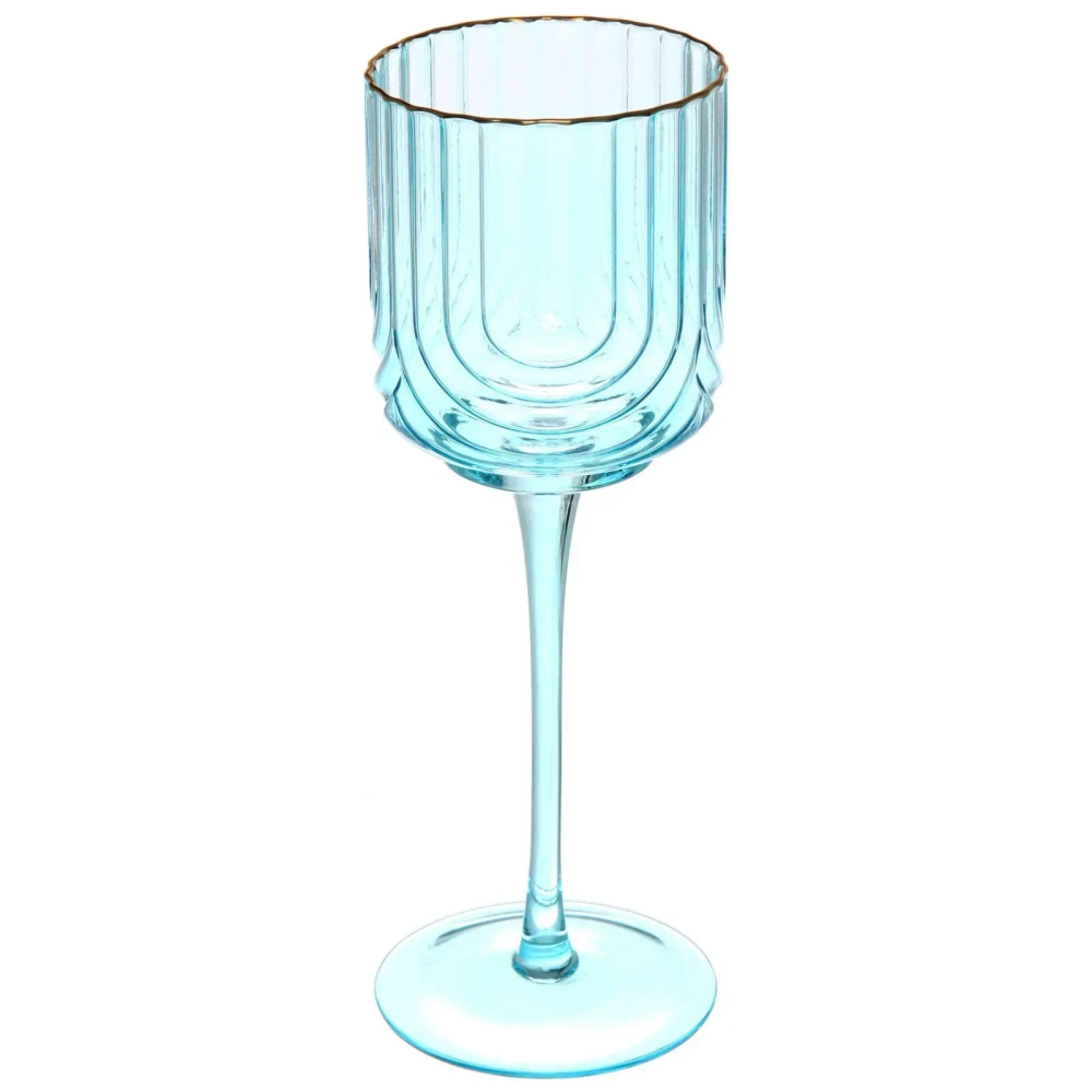 Бокал для вина 330мл «Enjoy Life» в наборе 6шт, цвет голубой