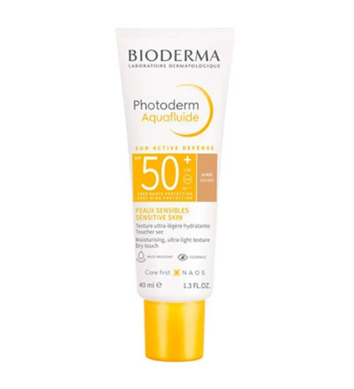 BIODERMA PHOTPHOTODERM  Aquafluide Golden SPF 50+ Солнцезащитный флюид темный