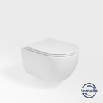 Унитаз подвесной Tornado Evo VT1-34ST, цвет белый, ультратонкое soft-close сиденье
