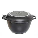 Казан 3л литой алюминий с крышкой-сковородой КМ-к34а