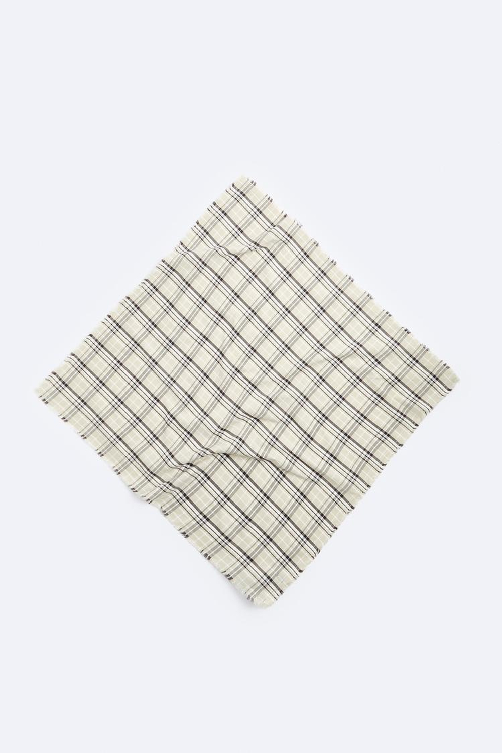 ZARA БАНДАНА В КЛЕТКУ, БЕЖЕВЫЙ