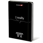 Скетчбук для маркеров 120г/м2, 148х210 мм, 60 л., твердая обложка, резинка, BRAUBERG ART, For you, 115101
