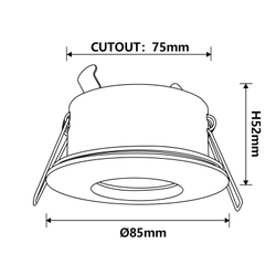 Светильник встраиваемый CLT 045C1 WH IP44