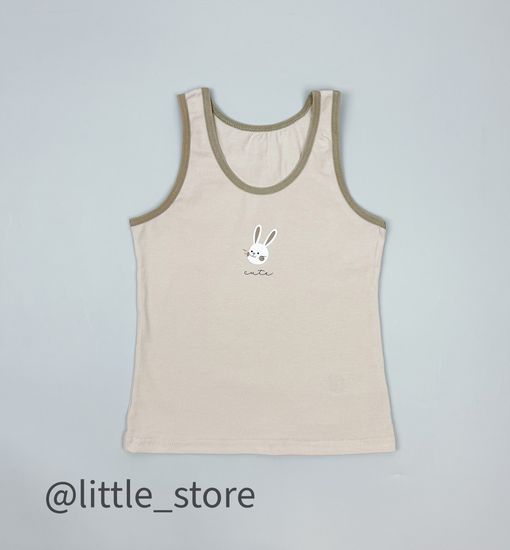 Майка для девочек "Toys" бежевая