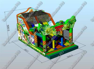 Коммерческий надувной батут "Мир сафари"