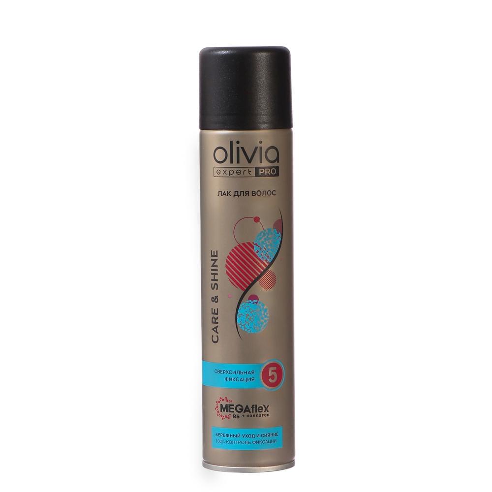Лак д/волос"OLIVIA"линии Expert PRO 300мл.Care Shine 5556
