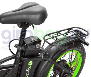 Электровелосипед Syccyba F10 Pro Dual 48V/20Ah (полный привод) - Салатовый обод фото №12