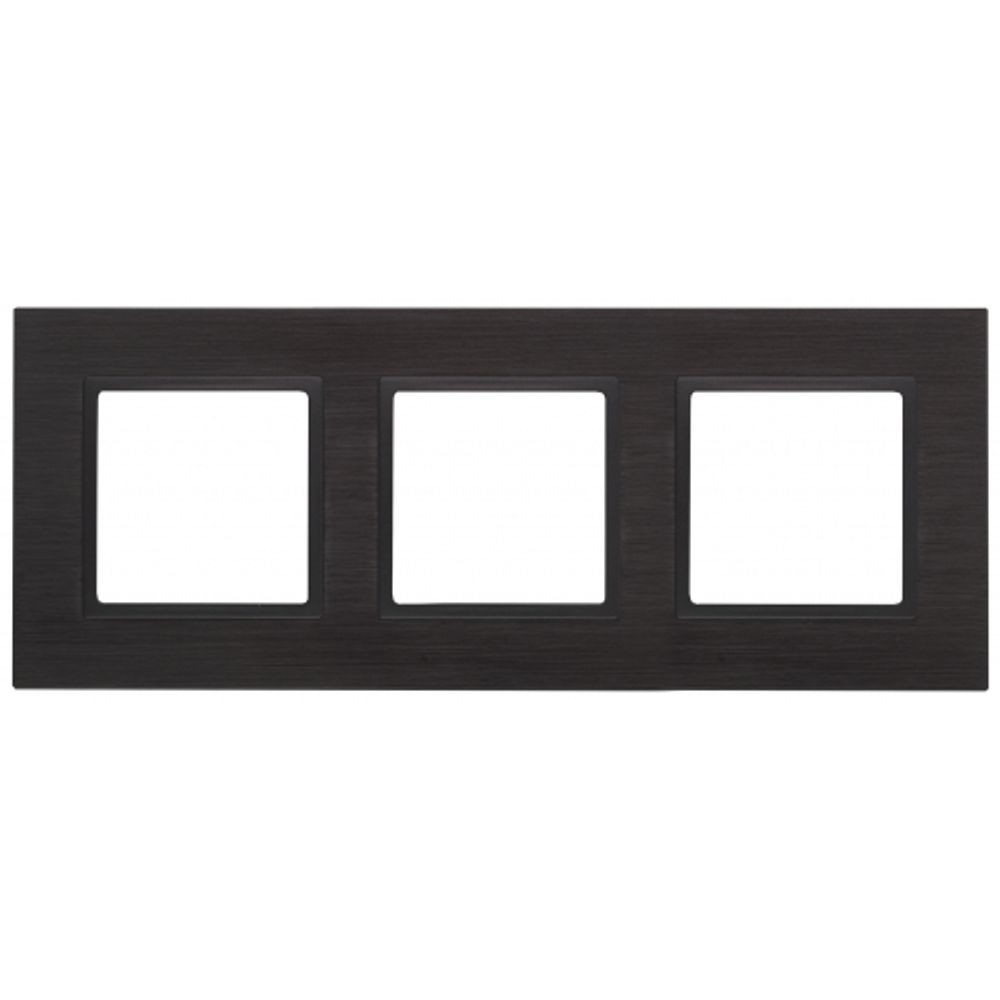 14-5203-05 ЭРА Рамка на 3 поста, металл, Эра Elegance, чёрный+антр | Elegance Черный + Антрацит