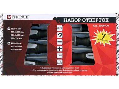 SDS07CO Набор отверток стержневых, 7 предметов