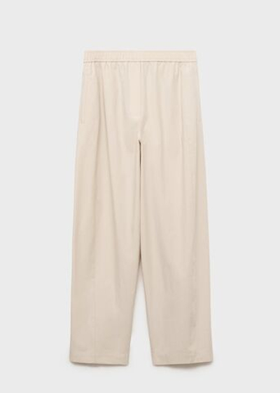 Брюки из хлопка со сборкой на поясе