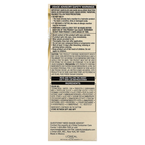 L'Oréal, Superior Preference, сияющий, не выцветающий оттенок, золотистый блонд 8G, 1 нанесение