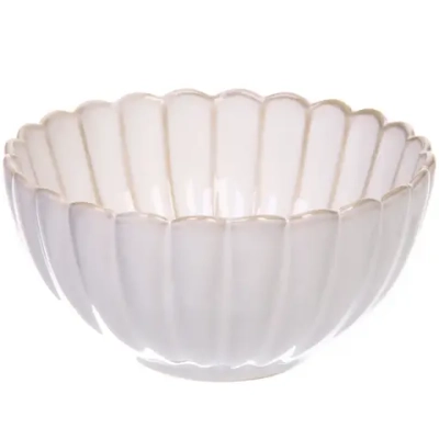 Салатник керамический «Верона» 800мл ромашка бежевая 15*7,5см