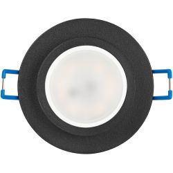 Светильник встраиваемый алюминиевый ЭРА KL89 BK под лампу MR16 GU5.3 черный | Алюминиевые встраиваемые светильники