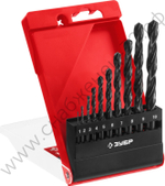 ЗУБР МАСТЕР 10шт(1-10мм), Набор сверл по металлу, сталь Р4М2, класс В