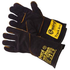 Краги Gward Track Black, из спилка, черного цвета, с широким раструбом