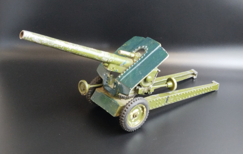 Гаубица старинная военная игрушка 42 см. Металл, механизм рабочий СССР.