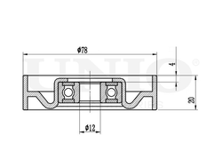 Ролик натяжной приводного ремня UNIO TNS-10030