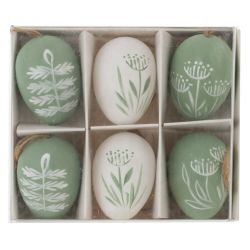 GAEM Набор из 6-ти изделий декоративных подвесных "Яйцо" (3,5*5,5), L15 W13 H5 см