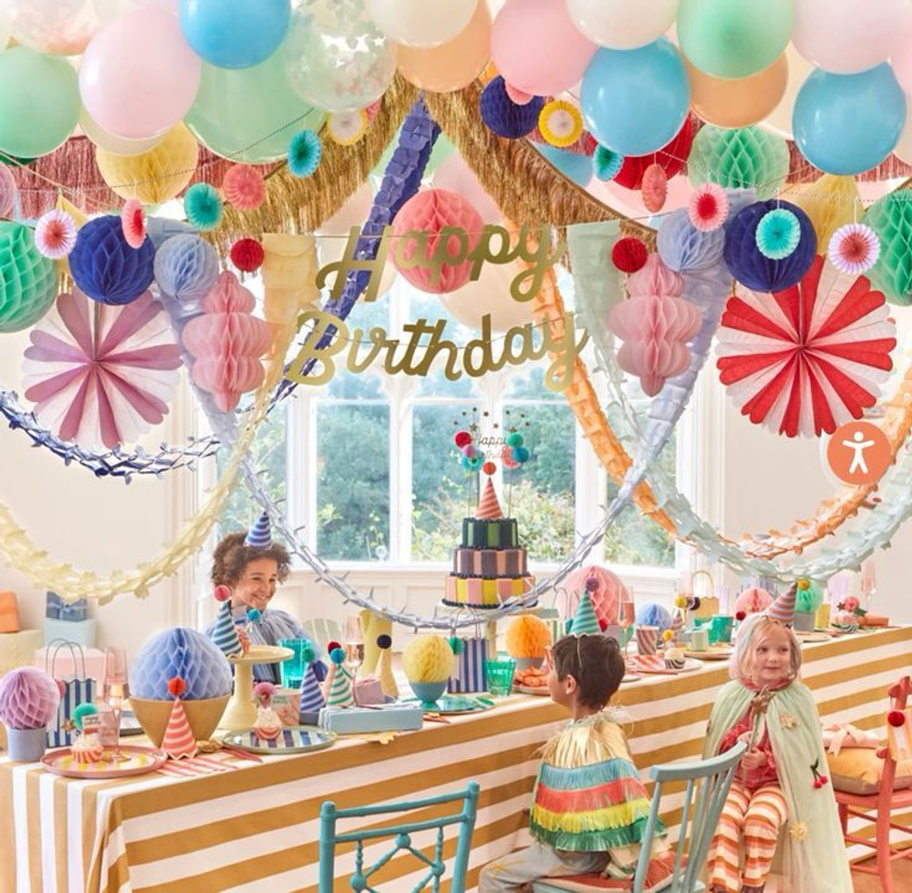 Объёмная гирлянда "Happy Birthday"