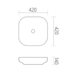 Раковина накладная ABBER Rechteck AC2217MW белая матовая
