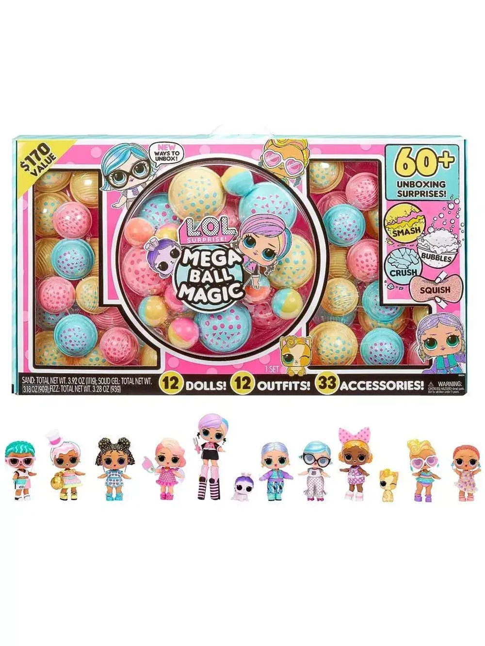 Набор Лол Mega Ball Magic 60+ сюрпризов