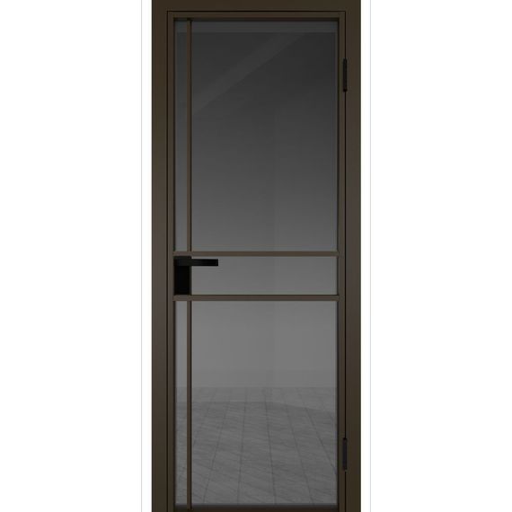 Межкомнатная дверь алюминиевая Profil Doors 9AG деорэ остеклённая