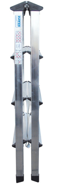 DOPPLO Двусторонняя стремянка, 2 х 5 ступенек,раб. высота 2,86 м(120342)