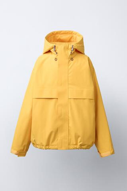 ZARA КУРТКА WATER RESISTANT И WINDPROOF, ЖЕЛТЫЙ