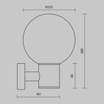 Уличный настенный светильник Outdoor O598WL-01B