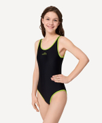 Купальник для плавания Edge Black/Lime, полиамид, подростковый