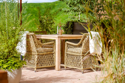 "Латте" плетеное кресло из искусственного ротанга, цвет соломенный