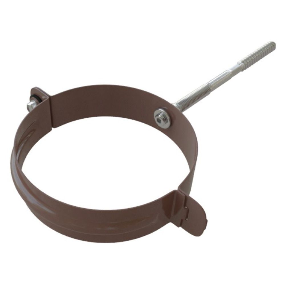 Хомут трубы металлический Альта-Профиль Элит Коричневый 95 мм