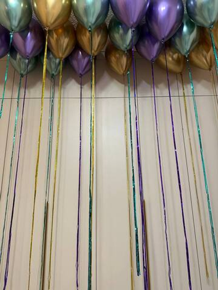 Шары на потолок хром ассорти 20 шт