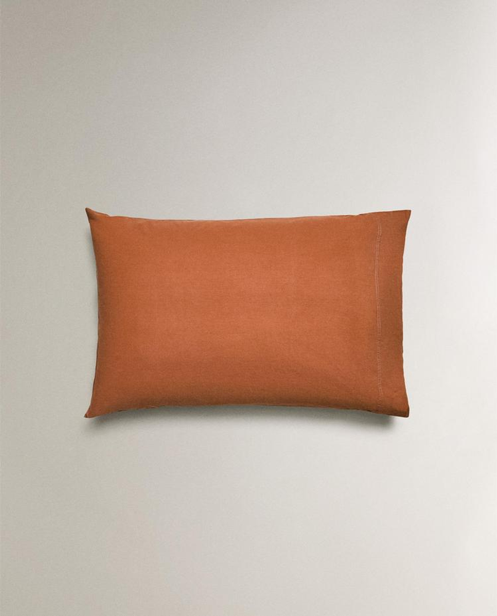 ZARA HOME ДЕТСКАЯ ОДНОТОННАЯ НАВОЛОЧКА, КОРИЧНЕВЫЙ