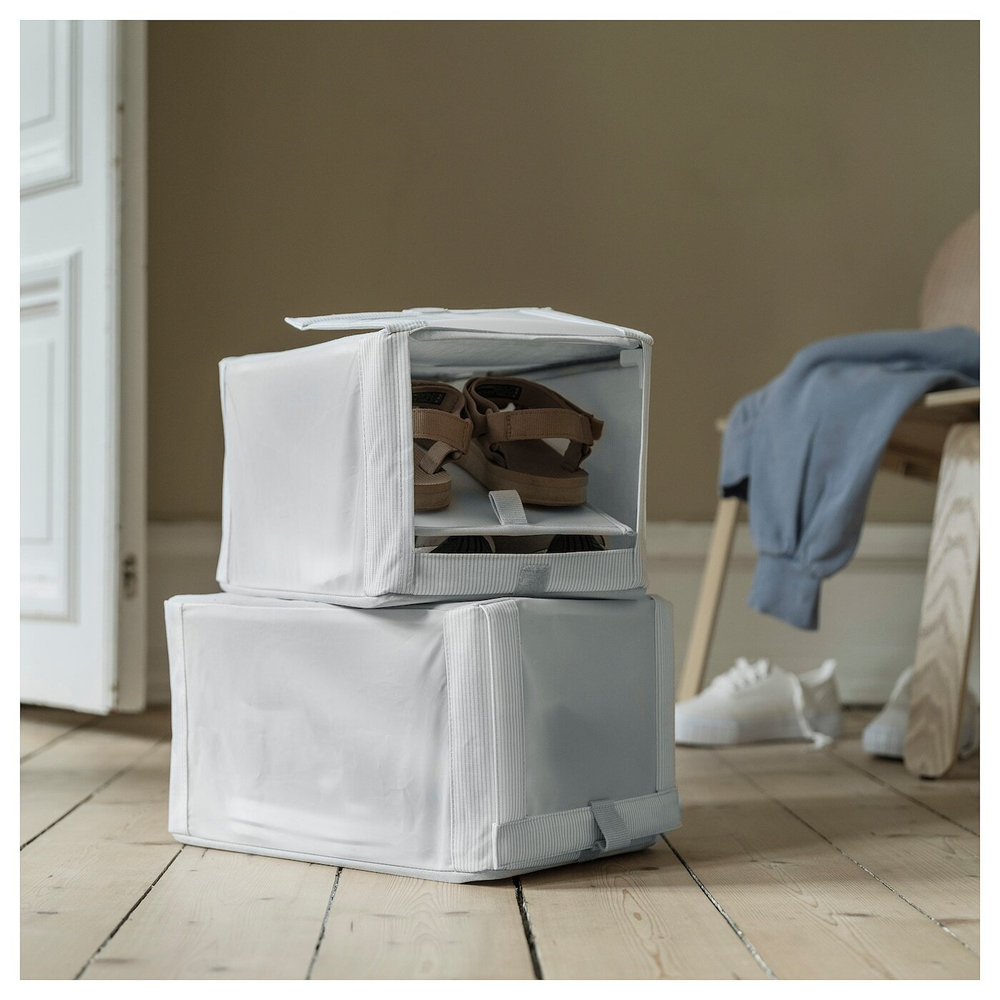 Набор обувных коробок IKEA HEMMAFIXARE (ХЕММАФИКСАРЕ), Серый, 23x34x19 см, 2 шт