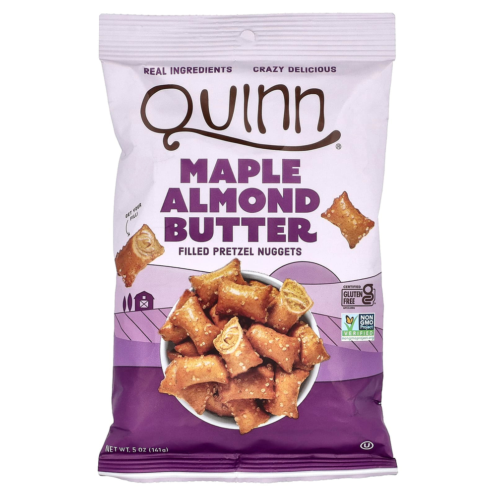 Quinn Snacks, Pretzel Nuggets, кленовая и миндальная паста, 141 г (5,0 унции)