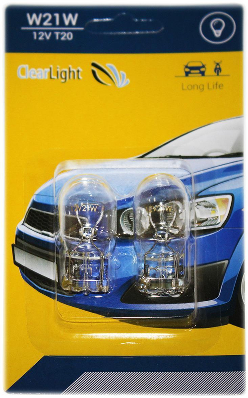 Лампа 12 В 2 Вт W21W 2 шт. блистер ClearLight CLW21W12V2B
