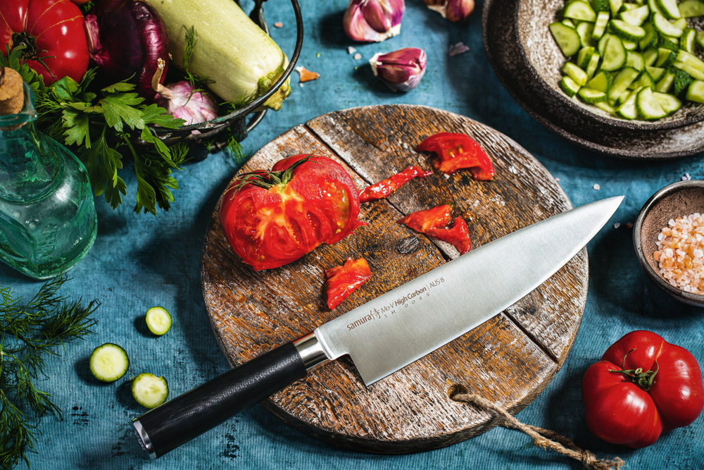 Нож кухонный Поварской-Шеф 20см Samura Mo-V