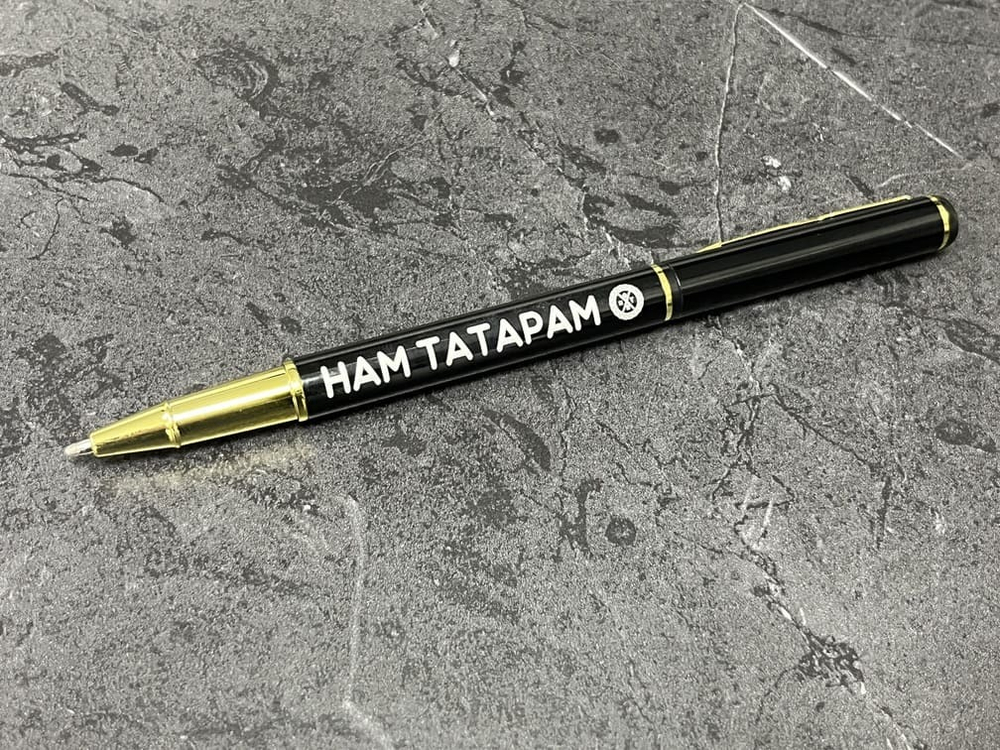 Ручка шариковая подарочная с лазерной гравировкой "Нам Татарам пофиг"