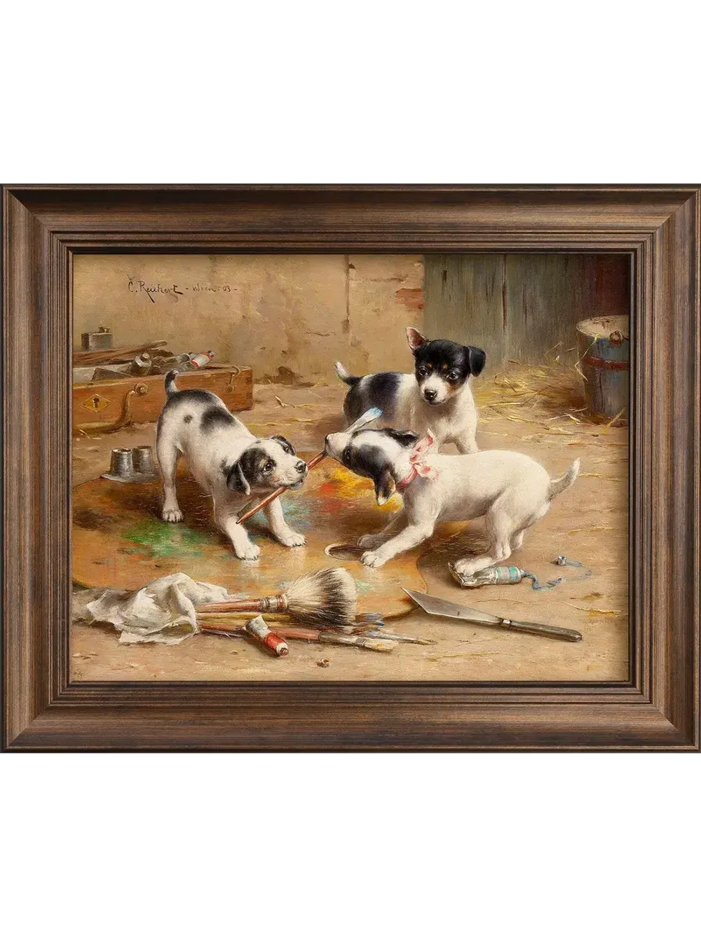 Картина интерьерная на холсте в раме 25*31 см