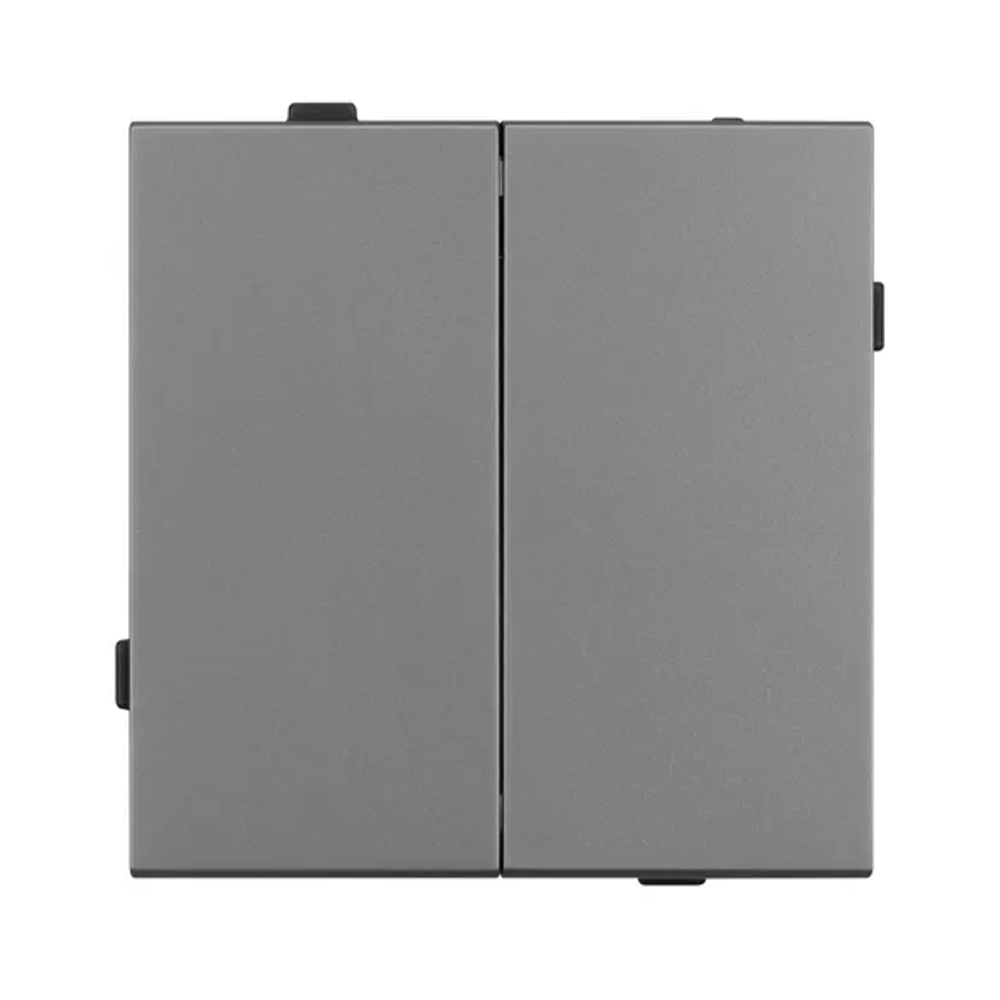 Механизм выключателя двухклавишный проходной SWT-TENDO-MKP2-PL-GR (230V, 10A) (Arlight, -) 054068